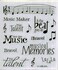 2 Sheets - Music Words Stickers
