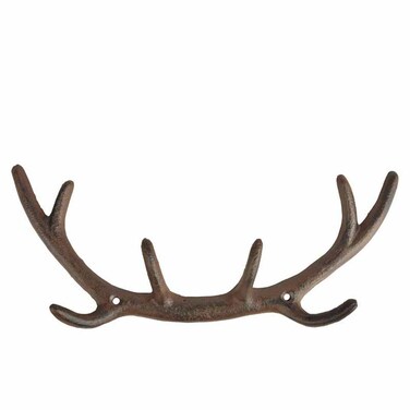 Esschert Design DB76 Rustic Cast Iron Antler Hooks