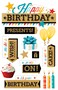 Paper House Productions STDM-0270E 3D Sticker, Happy Birthday 2 (3-Pack)