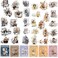 Zakrafo 60PCS Anime Girls Floral Stickers PET Junk Journal Stickers Stickers for Journaling Scrapbook Stickers Kit