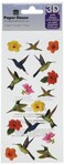 Paper House, STP-0057RTE ,Hummingbirds Puffy Sticker,4.5&acirc;&euro;x8.5&acirc;&euro;, 1 sheet.