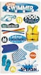 Paper House Productions Die-Cut Dimensional &amp; Glitter Accent Scrapbook Sticker Sheet - Little Swimmer
