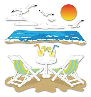 Jolees Boutique Dimensional Stickers, Beach Leisure
