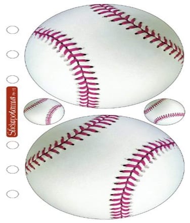 Sticko Stickopotamus-Baseballs (4 Piece) SPPH15, Other