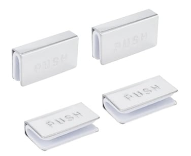 4PCS Silver Glass Door Magnetic Touch Glass Door Clamp Silver Magnet Strike Plate is Applicable to 6mm Glass Door(1.57"&Atilde;&mdash;0.83"&Atilde;&mdash;0.39"),Screen Door Hardware,Tools and Home Improvement, Locks