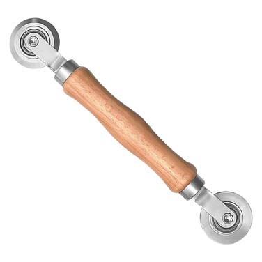 Screen Roller Tool - Rolling Tool for Installing Door &amp; Window Screens &amp; Repair - Spline Roller with Wood Handle &amp; Steel Bearing Wheel - Professional Rolling Tool - Double Ended Hand Spline Roller