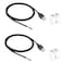 ELNONE 2PCS 20AWG USB Pigtail 2 Wire,1M/3.3FT USB 2.0 Male Plug 2pin Wire DIY Pigtail Cable 5V Bare Wire Cable 5V 5A Black USB Plug Power Cable with 2-Position Spring Wire Connector