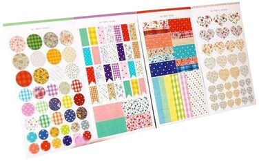 Wrapables Decorative Pattern Masking Stickers Set Planner Stickers Set (4 sheets/130 Stickers)
