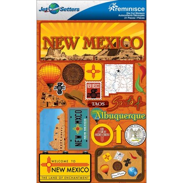 Reminisce Jet Setters 2 3-Dimensional Sticker, New Mexico