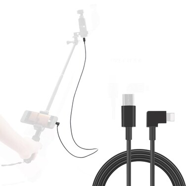 CAPART 100cm USB Data Cable for DJI Goggles 2, FPV Goggles V2, DJI OSMO Pocket 3 2, DJI Controller, DJI OM5, OM4, OM4 SE, Mobile 3, Ronin-SC, Ronin-S, RS 2, RSC 2 Power Cable Cord (USB-C to iOS)