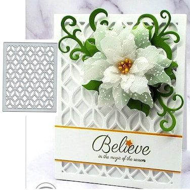 Square Petal Board Frame Metal Die Cuts,Merry Christmas Frame Flower Petal Cutting Dies Cut Stencils DIY Scrapbooking Decorative Embossing Paper Scrapbooking Card Making