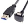 chenyang USB 3.0 to USB C 90 Degree Angled Data Cable with Panel Mount Screw for Industrial Camera 1.2M