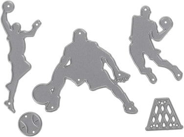 Basketball Player Die Cut for Card Making, Basketball Metal Cutting Dies Congratulations Die Cuts Birthday Embossing Stencils Template for DIY Scrap-Booking Decor Wedding Birthday Blessing Card