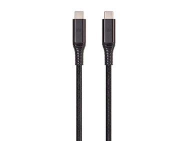 Monoprice AtlasFlex Series Durable USB 3.2 Gen 2 USB-C Data &amp; Power Kevlar Reinforced Nylon-Braid Cable, 10Gbps, 5A/100W PD, 1m, Black
