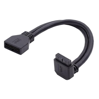 chenyang USB 3.0 Front Panel Header 19/20Pin Male to Female 90 Degree UP Angled Mainboard Header Port Extension Cable Adapter