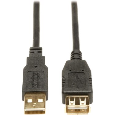 Tripp Lite USB 2.0 Hi-Speed Extension Cable (A M/F) 16-ft. (U024-016),Black