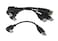 YCS basics Black USB 2.0 High Speed Printer/Scanner Right Angle Cable (0.5 Ft 5 Pack)