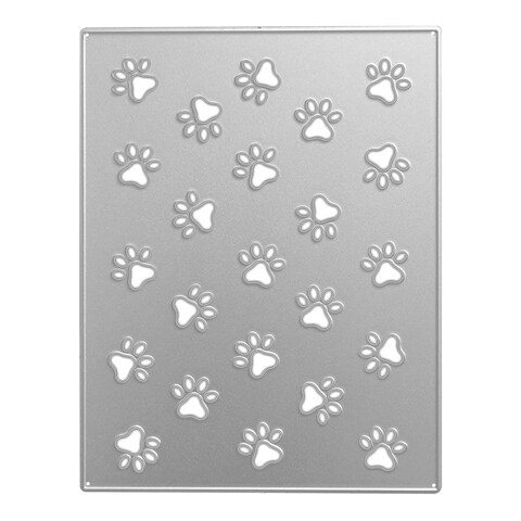 Dog Footprint Cutting Dies Dog Paw Print Metal Die-Cut Stencils Scrapbooking Template for DIY Art Card Making Photo Paper Album Card Dies Decoration