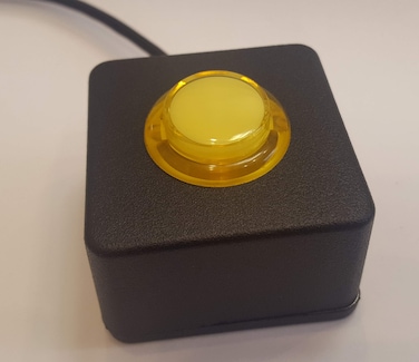 USB HID Programmable Single Button Arcade Switch w/2M Cable (Yellow)