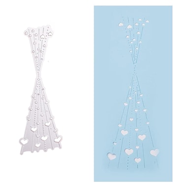 Christmas Heart Bubble Spotty Line Metal Die Cuts,Love Heart Bobble Star Card Cutting Dies Cut Stencils DIY Scrapbooking Album Decorative Embossing Paper Card Art Craft Card Making