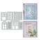 5Pcs Window Curtain Cutting Die Cuts, DIY Crafts Template 5Pcs Window Curtain Scrapbook Cards Cutting Dies Cut Stencils for DIY Embossing Card Making Decorative Paper Dies Scrapbooking