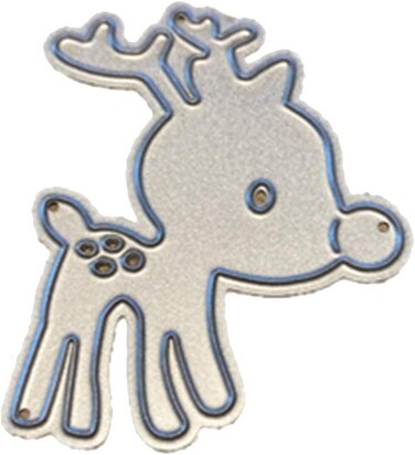 Cute Deer Die Cut for Card Making, Christmas Metal Cutting Dies Congratulations Die Cuts Birthday Embossing Stencils Template for DIY Scrap-Booking Decor Wedding Birthday Blessing Card