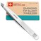 Regine Switzerland Professional Tweezers Diamond Slant Tip - Diamond Tip Tweezers for Men &amp; Women - High Precision Tweezers for Face, Eyebrow, Hair &amp; Grooming - Stainless Steel Handmade Beauty Tool