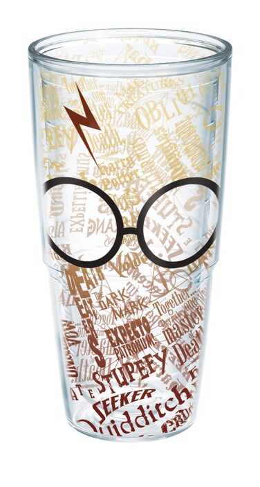 Tervis Harry Potter-Glasses and Scar Made in USA Double Walled Insulated Tumbler, 24oz - No Lid, Clear