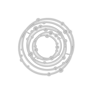 3D Spotted Line Circle Nesting Frame Cutting Dies for Card Making Metal Cutting Dies for Photo Paper Craft Album Decorative DIY Scrapbooking Embossing Card Making Supplies Decor Scrapbooking Die-Cuts
