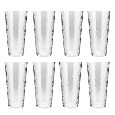 KX-WARE 26-ounce Acrylic Highball Glasses Plastic Tumbler Larger Drinking Glasses, set of 8 Clear