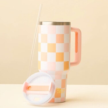 The Darling Effect Tumblers with Handle 40 oz Insulated Stainless Steel Reusable Water Bottle Travel Mugs (Purple Lilac), Standard