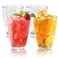 Acrylic Drinking Glasses, 12oz Clear Plastic Water Glasses, Clear 350ml Plastic Tumblers Set of 4, Stackable Plastic Cups Water Cups, Break-Resistant, Dishwasher-Safe for Cold Drinks, Juice, Milk