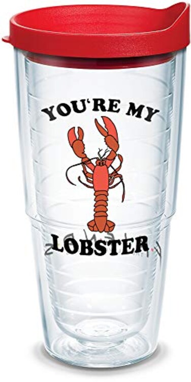 Tervis Friends Lobster Made in USA Double Walled Insulated Tumbler Travel Cup Keeps Drinks Cold &amp; Hot, 24oz, Classic