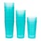 KX-WARE Mixed Drinkware 22-ounce Plastic Tumblers/Drinking Glasses/Party Cups/Iced Tea Glasses, Set of 12 Teal   Unbreakable, Dishwasher Safe, BPA Free