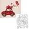 Car and Hearts Metal Die Cuts,Valentine&#39;s Day Car Frame Wedding Cutting Dies Cut Stencils for DIY Scrapbooking Photo Decorative Embossing Paper Dies for Scrapbooking Card Making