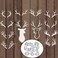 Antlers of Various Shapes Metal Die Cuts for Card Making,Christmas Deer Card Cutting Dies Cut Stencils DIY Scrapbooking Album Decorative Embossing Paper Card Art Craft