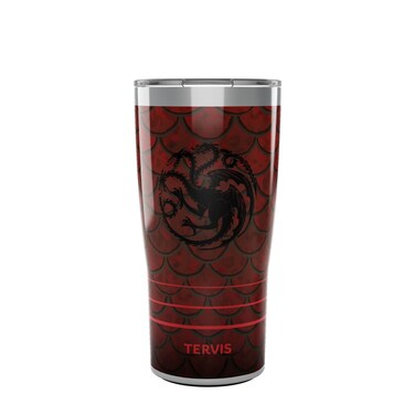Tervis Traveler Game of Thrones - House of the Dragon - Scale Up Triple Walled Insulated Tumbler Travel Cup Keeps Drinks Cold &amp; Hot, 20oz, Stainless Steel