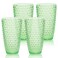 BELLAFORTE Shatterproof Tritan Plastic Tall Tumbler, 19oz Drinking Glasses Set of 4 - Laguna Beach Unbreakable Outdoor Drinkware for Party, Poolside, Indoor Use - Dishwasher Safe, BPA Free - Green