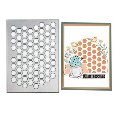 Arbuya Honeycomb Metal Cutting Dies for Card Making and Scrapbooking Paper Crafts Thanksgiving Birthday Christmas Die Cuts