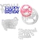 4 Pieces Metal Die Cuts Happy Birthday for Card Making, LORITARIA Words Cutting Dies Die Stencils for Scrapbooking Paper Cards Decoration Gifts