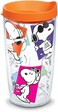 Tervis Peanuts Multi-Snoopy Made in USA Double Walled Insulated Tumbler Cup Keeps Drinks Cold &amp; Hot, 16oz, Clear