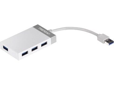 TRENDnet 4-Port USB 3.0 Hub, TU3-H4E, Plug &amp; Play, Compact Size USB 3.0 Hub Compatible with Linux, Windows, Mac, Nintendo Switch, Backwards Compatible with USB 2.0, White