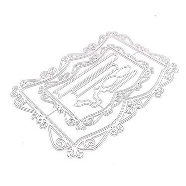 KSCRAFT Elegant Booklet Frame Metal Cutting Dies Stencils for DIY Scrapbooking/Photo Album Decorative Embossing DIY Paper Card