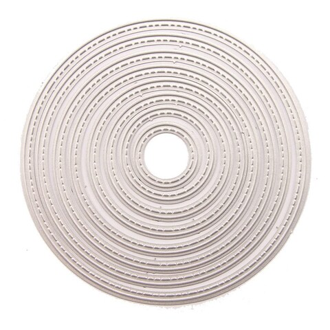 Arbuya 8pcs/Set Diffrent Size Stiched Nesting Circles Metal Cutting Dies Easter Egg Die Cuts for Card Making and Scrapbooking Paper Crafts-CJ49