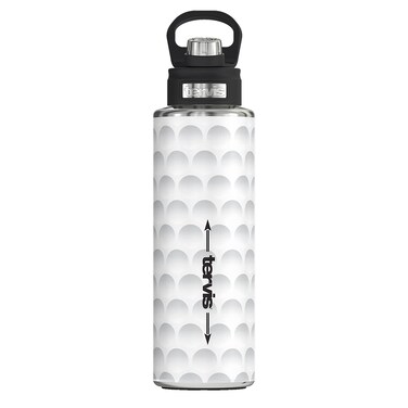 Tervis Golf Ball Texture Triple Walled Insulated Tumbler Travel Cup Keeps Drinks Cold, 40oz Wide Mouth Bottle, Stainless Steel