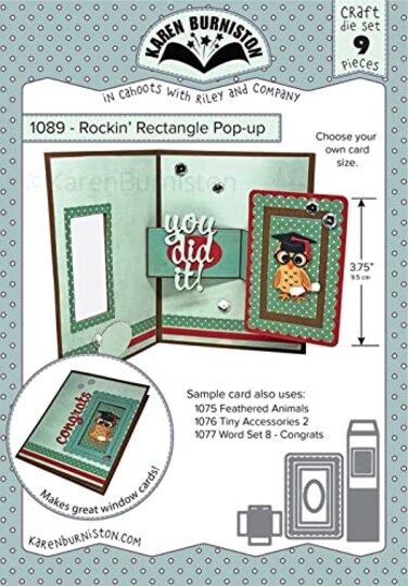 KB Riley Karen Burniston Dies-Rockin' Rectangle Pop-Up, Silver
