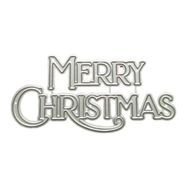 A Set Silver Merry Christmas Metal Cutting Dies for DIY Christmas Card Making Kit Embossing Paper Die Cuts,Scrapbook Machine Stencils Storage Pockets Supplies,Die-Cutting and Embossing