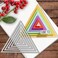 Multiple Triangles Metal Die Cuts,Geometry Triangle Cutting Dies Cut Stencils DIY Scrapbooking Decorative Embossing Paper Scrapbooking Card Making