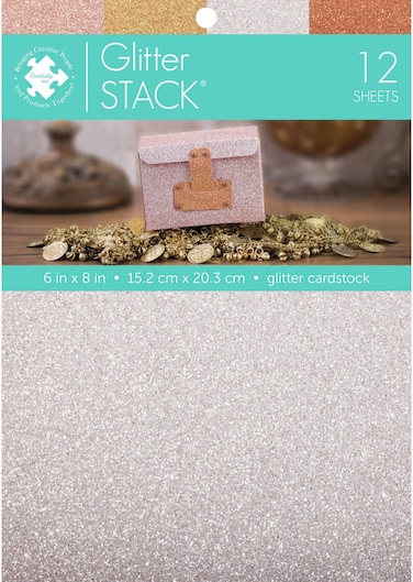 Die Cuts with A View Stack 6 x 8-Single-Sided-Glitter Stack-Glitter-12 Seat PS-015-00009