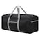 iFARADAY Foldable Duffle Bag for Travel - 30 inch / 75L Large Spare Travel Duffel Bag Lightweight with Trolley Sleeve - Black